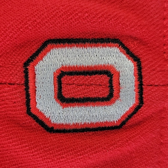 Ohio State University Ballcap Red w/ Gray, White & Black Embroidered Logo - Picture 6 of 9